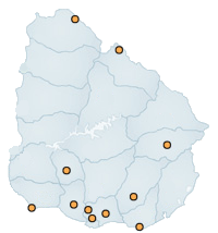 Mapa de Agencias en Uruguay