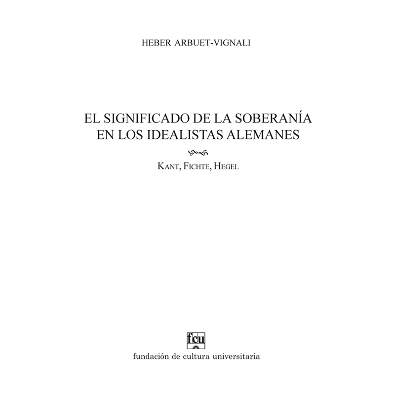 El significado de la soberanía en los idealistas alemanes