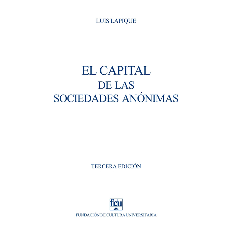 El capital de las sociedades anónimas