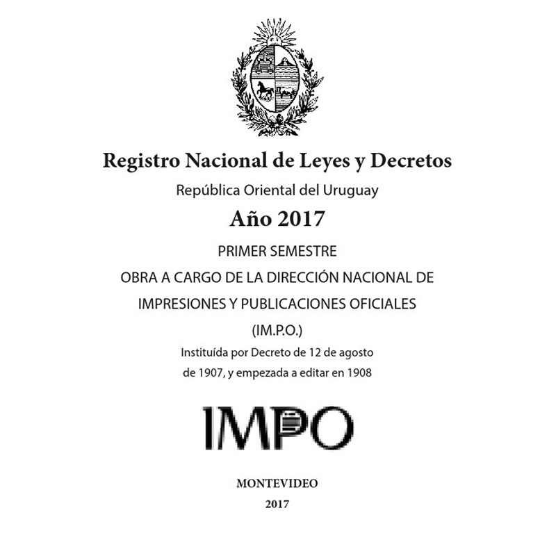 Registro Nacional de Leyes y Decretos. Primer semestre 2017